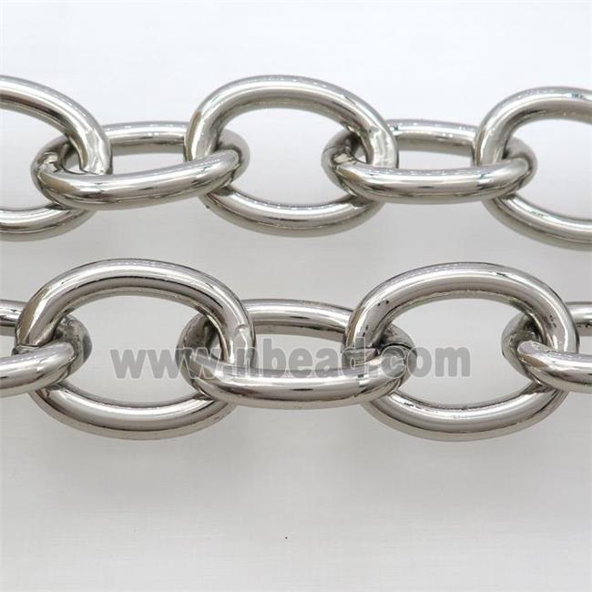 Aluminum chain, platinum plated