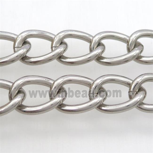 Aluminum chain, platinum plated