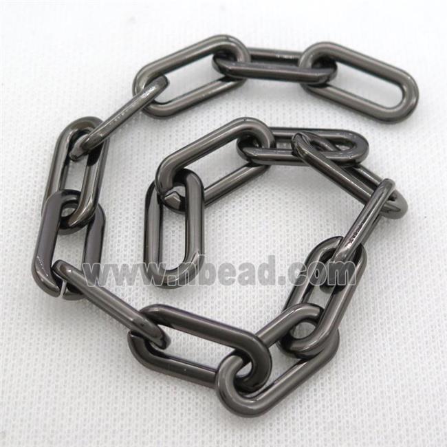 alloy chain, black gunmetal plated
