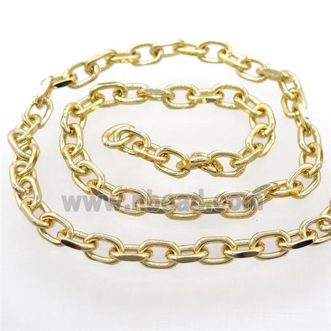 iron chain, gold plated