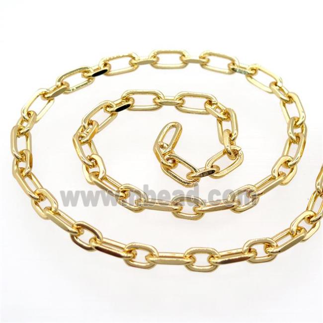 iron chain, gold plated