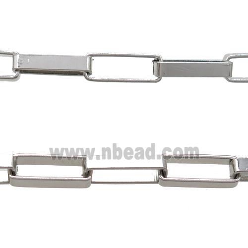 iron Rolo Chain, platinum plated