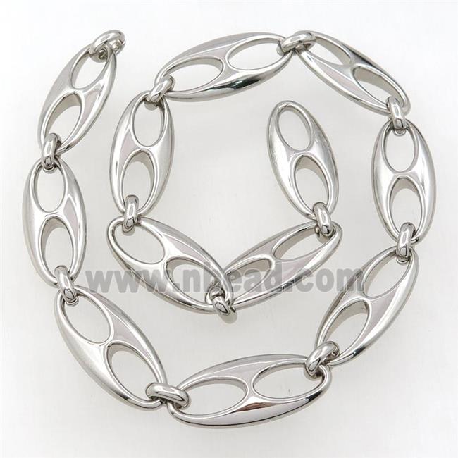 Alloy Chain, platinum plated