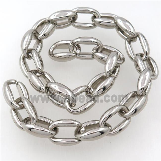 Alloy Chain, platinum plated