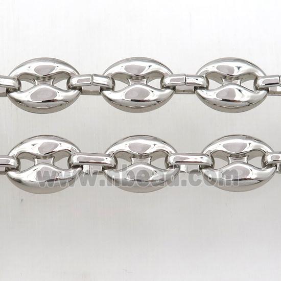 alloy chain, platinum plated