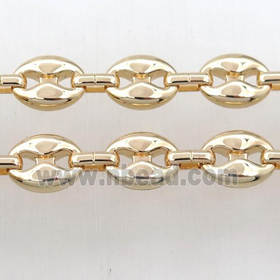 alloy chains, pignose, gold plated