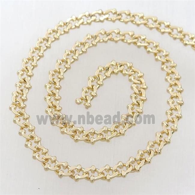 Brass chain, gold plated