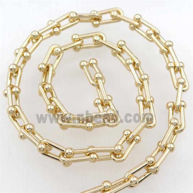 Alloy Chain U-Shape Gold Plated