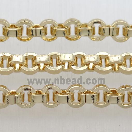 Iron Rolo Chain, gold plated