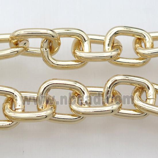 Aluminum chain, gold plated