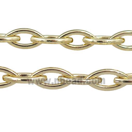 alloy chain, horseeye, gold plated