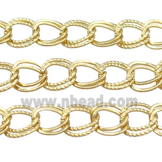 copper chain, double, gold plated