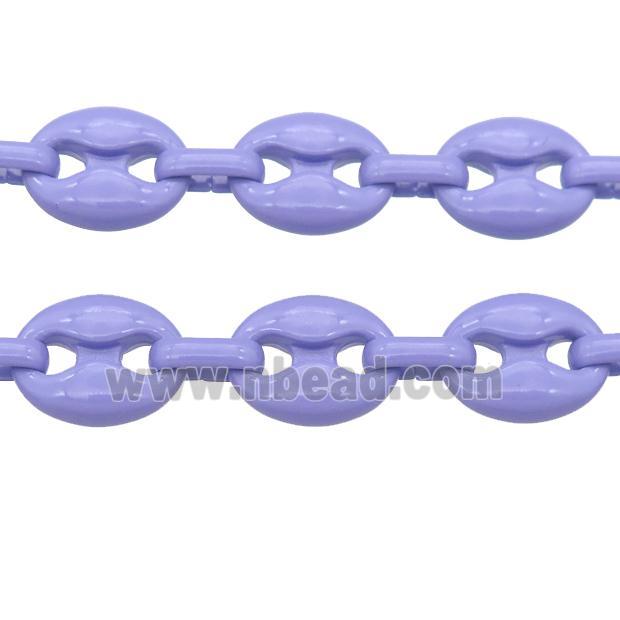 Alloy Chain with fire lavender lacquered, pignose