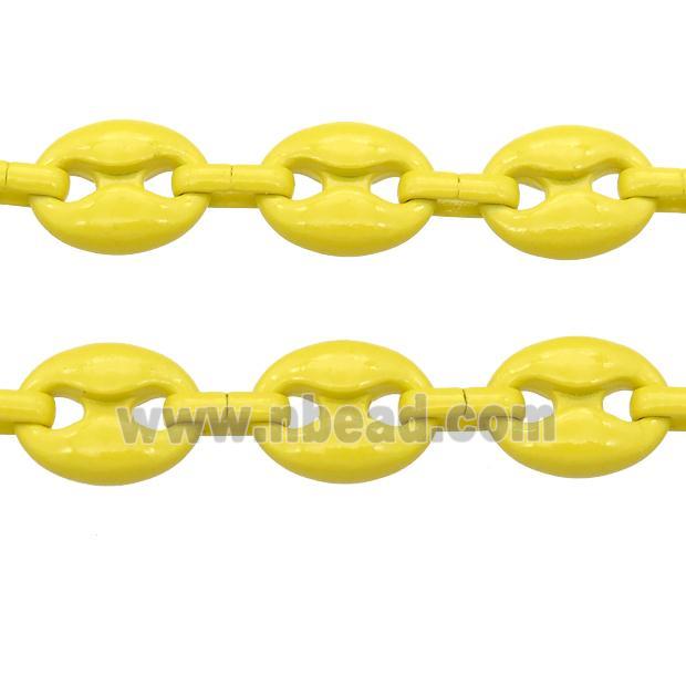 Alloy Chain with fire yellow lacquere, pignose