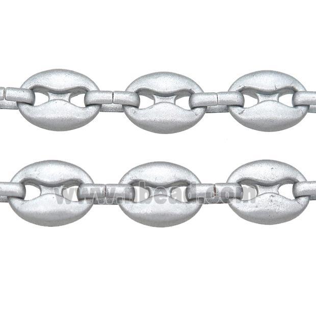 Alloy Chain with fire gray lacquered, pignose