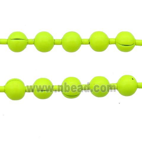stainless Iron Ball Chain with fire nenoYellow lacquer