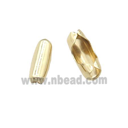copper connector for ball chain, gold plated
