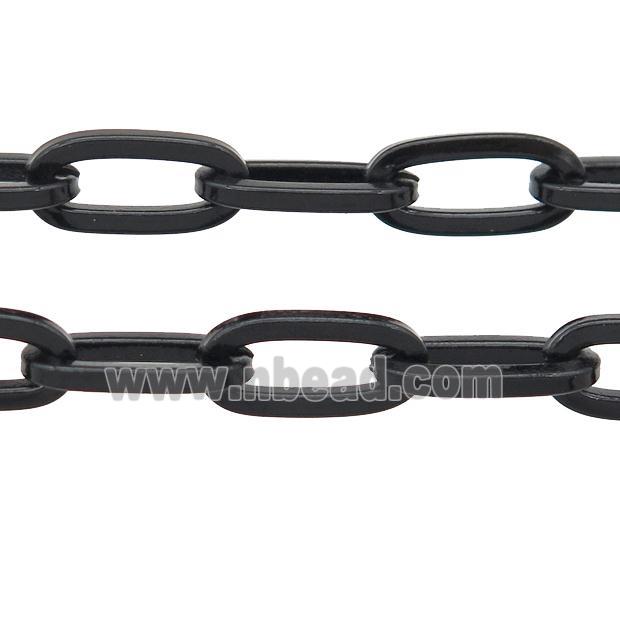 Alloy Paperclip Chain with fire black lacquered
