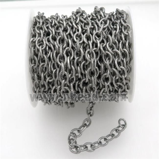 Iron chain, antiqure silver