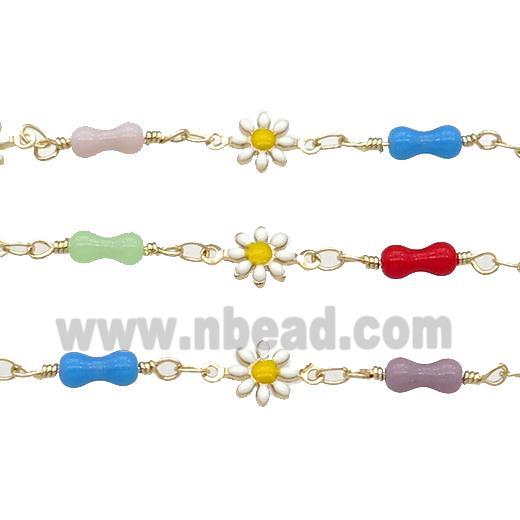 Copper Chain Enamel Gold Plated