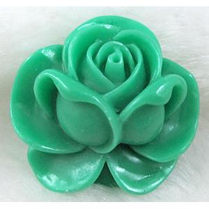 Compositive coral rose, Pendant, green