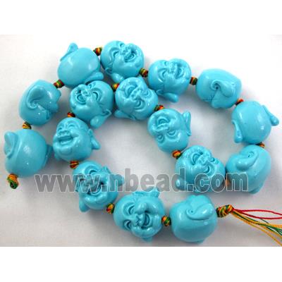 Compositive coral bead, smile buddha