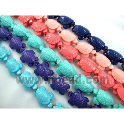 Compositive coral bead, tortoise, mixed color