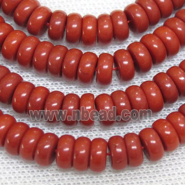 natural coral rondelle beads