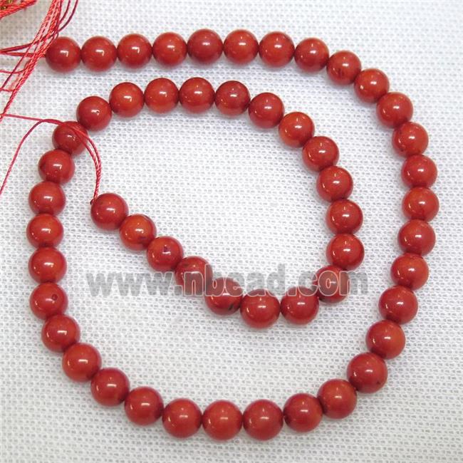 round red Coral beads