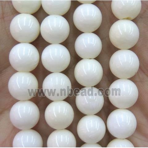 round white Coral Beads