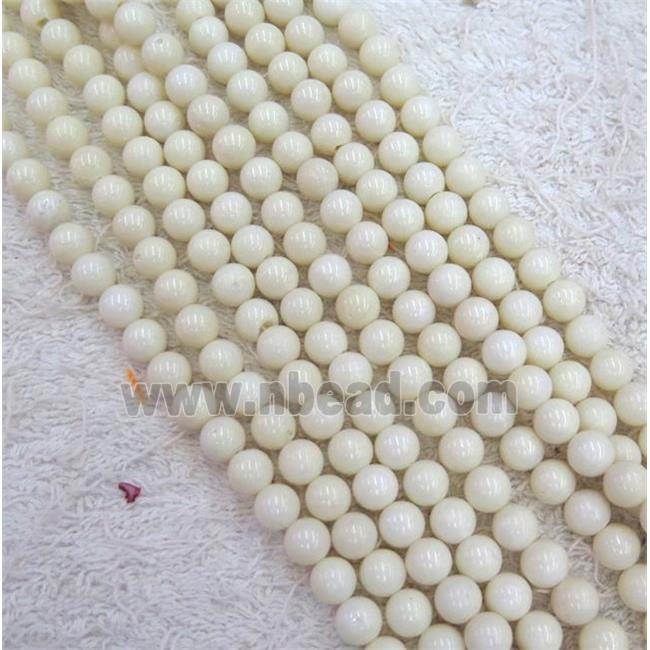round white Coral Beads