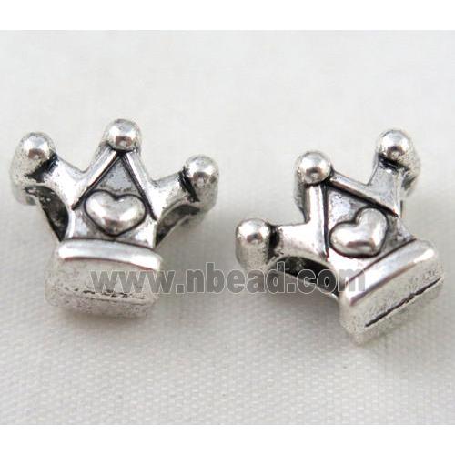 crown bead, tibetan silver Non-Nickel