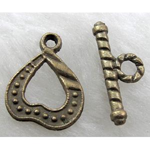 Tibetan Silver toggle clasps, Antique Bronze