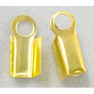 Cord End Fastener, gold plated, iron