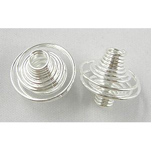 Silver Plated Spiral Jewelry Spring Findings