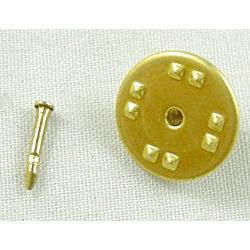 Raw Brass Clutch Back and Pin