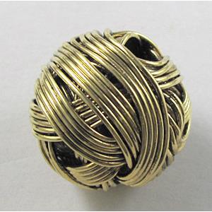 Aquite Bronze Filigree Bead Jewelry Balls