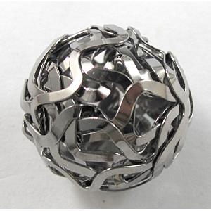 Black Color Plated jewelry Round Bead