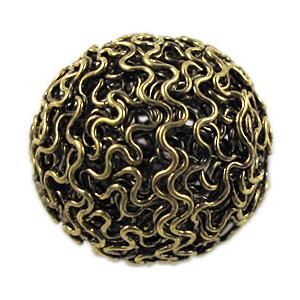 Anquite Bronze Filigree Bead Jewelry Balls
