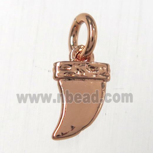 copper pendants, horn, rose gold
