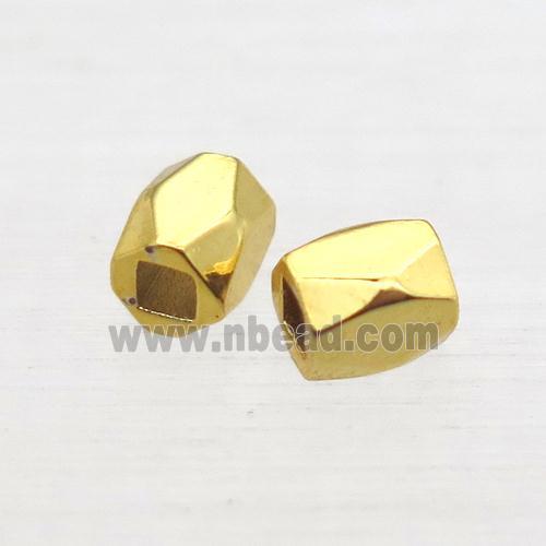 copper tube spacer beads, gold plated