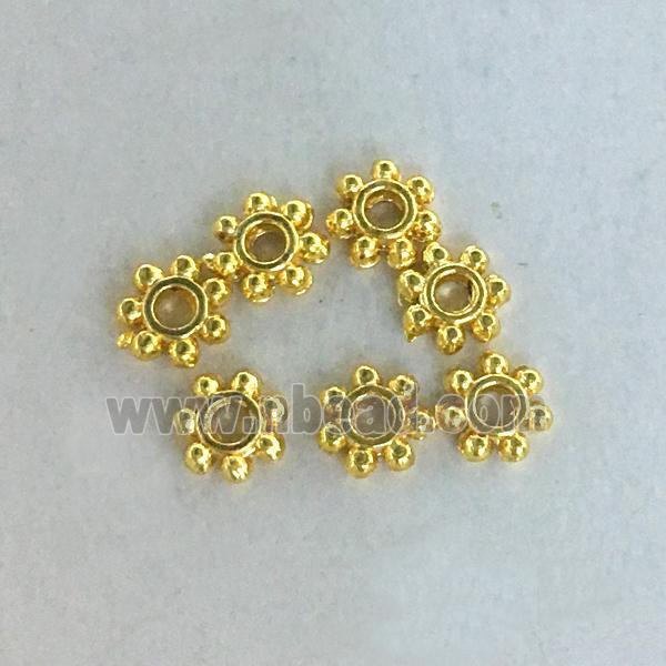 24K gold Alloy daisy spader beads
