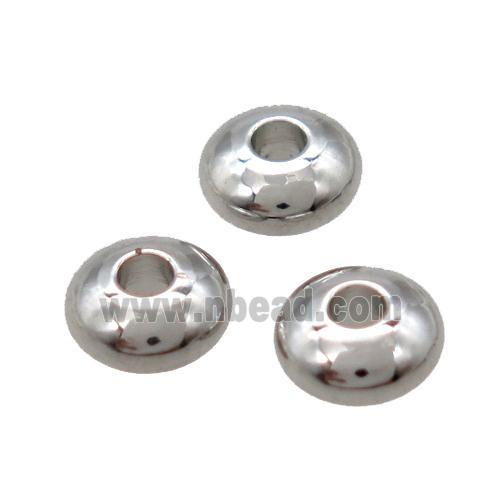 copper saucer spacer beads, Unfade, platinum plated