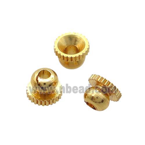 copper spacer beads, Unfade, gold plated