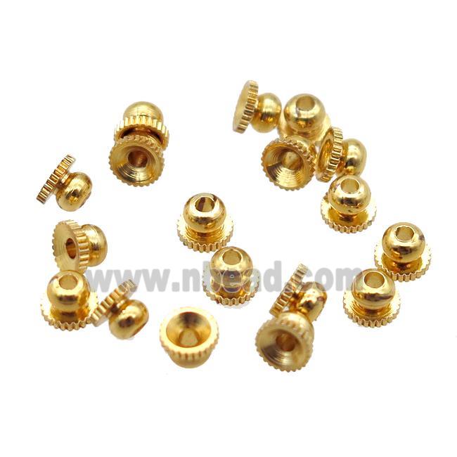 copper spacer beads, Unfade, gold plated