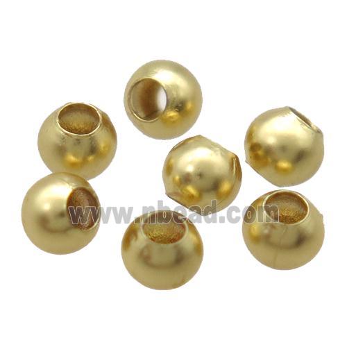 round copper beads, duck gold, Unfade