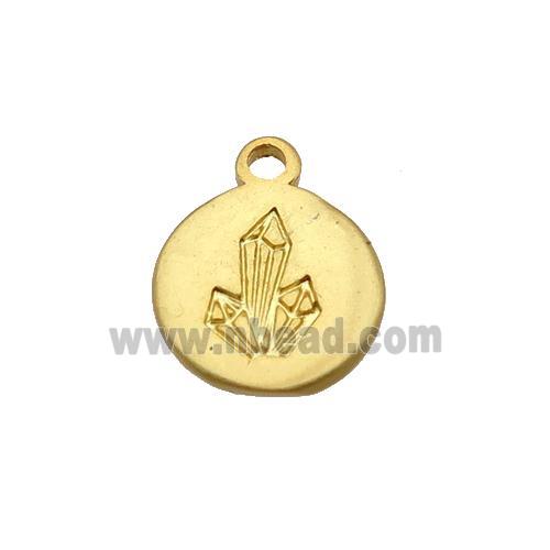 copper circle pendant, unfade, duck gold