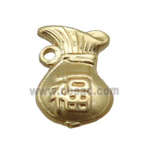 copper fortunebag pendant, unfade, duck gold