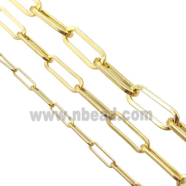 Copper Paperclip Chain Gold Plated