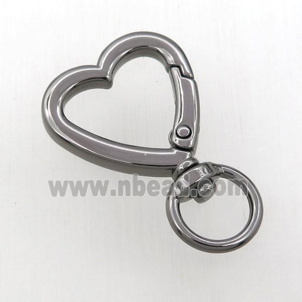 copper keychain clasp, black plated